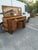 Italian art deco design walnut sideboard with veneered mirror dimensions: total height 162 cm width cm 181 depth cm 47...