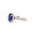 Ladies 18k White Gold 2.16ctw Gia Sri Lanka Sapphire Halo Diamond Cocktail Ring, Size 5.25 For Sale - Image 4 of 9