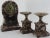 French Marble Clock and Pair of Pedestals For Sale In Nashville - Image 6 of 9