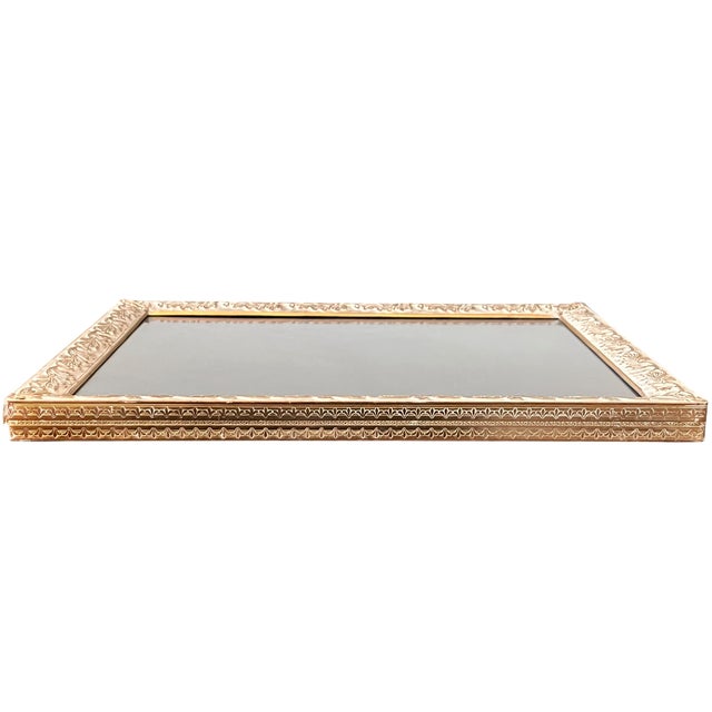 1970s Vintage Large Ivory & Gold Brass Picture Frame With Embossed Acanthus Leaf Motif – 8" X 10" For Sale - Image 5 of 11