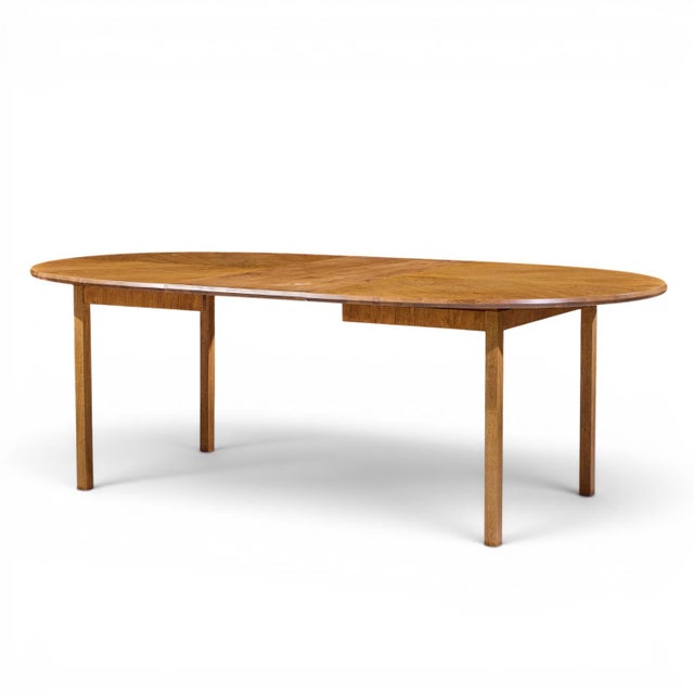 Jack Cartwright for Founders Style Mid Century Oak Expanding Dining Table With 2 Leaves For Sale - Image 11 of 13