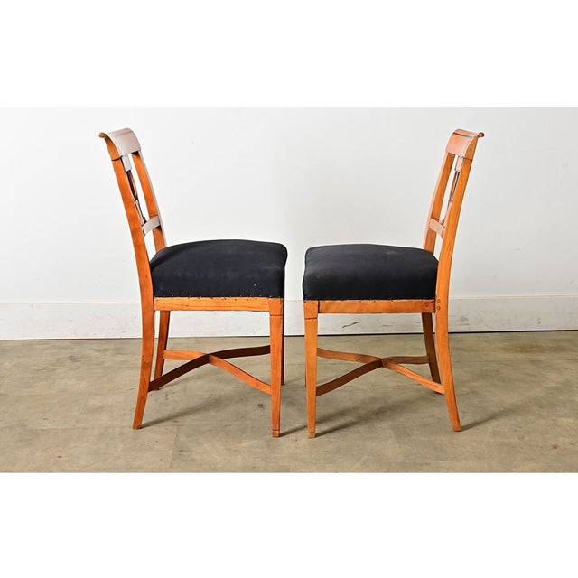 Wood German Pair of 19th Century Biedermeier Chairs For Sale - Image 7 of 9