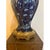 Chinoiserie 1970s Chinoiserie Cobalt Blue Porcelain Lamp - Heavy 6lb Greek Key Brass Base For Sale - Image 3 of 13