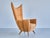 Mid-Century Modern Armchair in Velvet and Fluted Walnut by Guglielmo Ulrich, Italy, 1940s For Sale - Image 3 of 15
