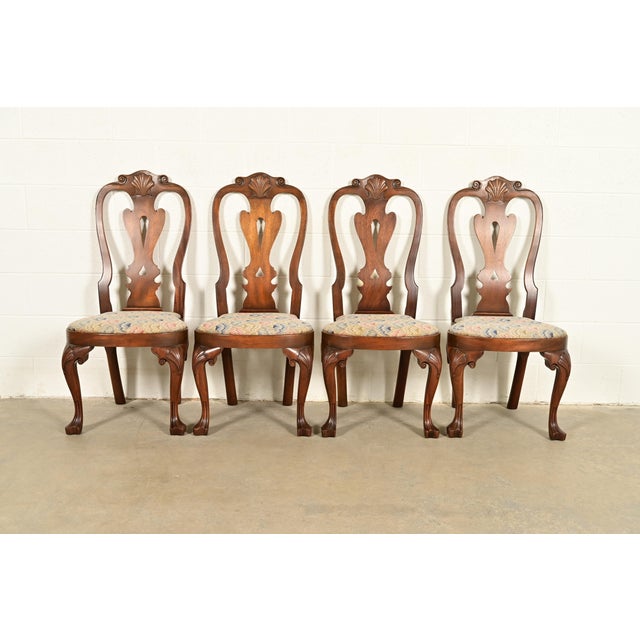 Kittinger Georgian Carved Mahogany Side Chairs or Dining Chairs, Pair For Sale - Image 16 of 17