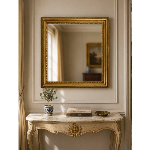 Vintage Gold Leaf Gilded Wall Mirror inspired by Salvator Rosa, Italy, 1990s For Sale - Image 4 of 5