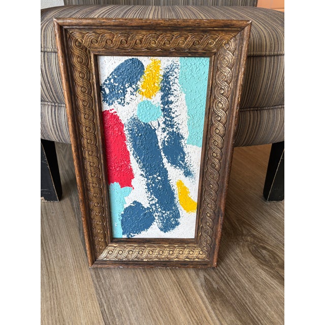 Small Mid-Century Style Abstract Painting For Sale - Image 10 of 11