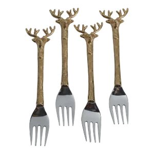 Peura Stag's Head Hors d 'Oeuvre Forks, Set of 4