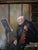 Antique German Monk Violinist Oil Painting Signed Max Scholz For Sale - Image 4 of 6
