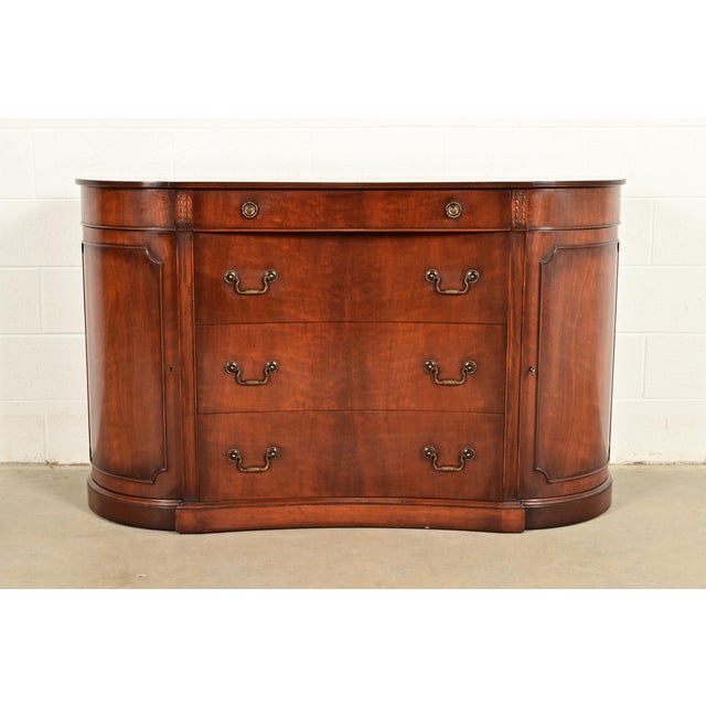 Charak Furniture Georgian Mahogany Sideboard Buffet or Bar Cabinet, 1940s For Sale - Image 18 of 18