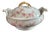 Antique French Limoges Pink and Lavender Flowers Round Serving Dish With Lid by Elite Works For Sale