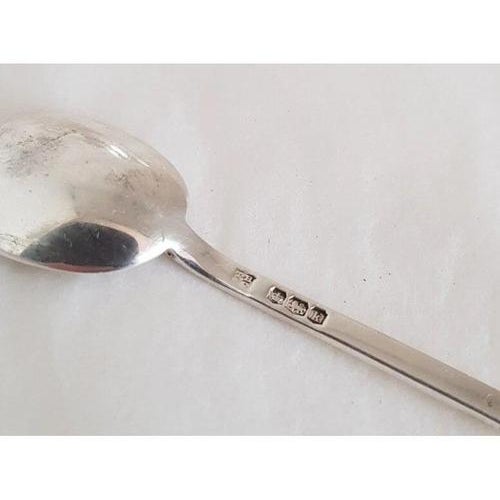 Brown Sterling Silver Mustard Pot and Spoon from Edward Barnard & Sons, London, 1960, Set of 2 For Sale - Image 8 of 18