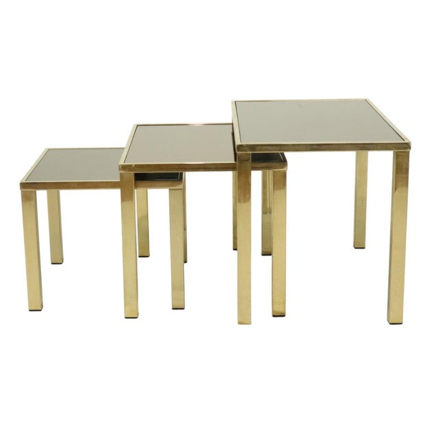 Hollywood Regency Nesting Tables from Belgo Chrome, 1970s, Set of 3 For Sale - Image 6 of 16