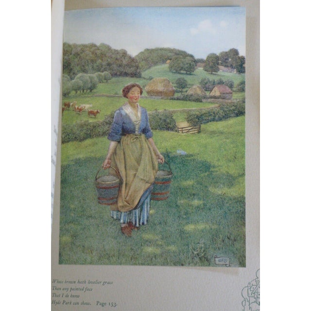 Figurative Early 20th Century Art Book Eleanor Fortescue Brickdale, 24 Full Color Tipped in Illustrations Fine Re-Binding "Old English Songs & Ballads" For Sale - Image 3 of 18