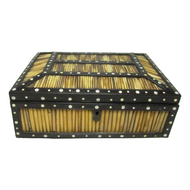Antique Anglo Indian Quill Box For Sale