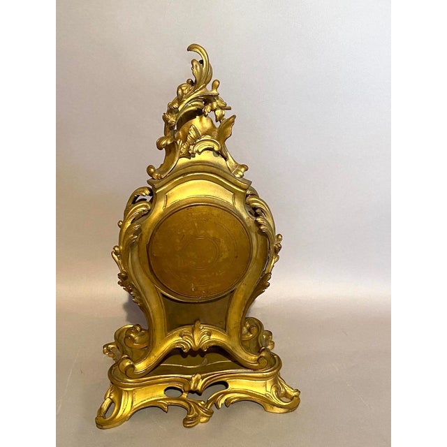 Bronze 19thC French S. Marti Louis XV Ormolu Bronze Clock – 1 Pc For Sale - Image 8 of 18