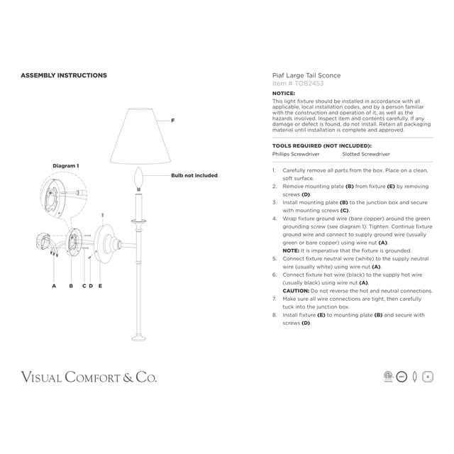 Visual Comfort Thomas O'Brien for Visual Comfort Signature Piaf Large Tail Sconce in Antique Gild with Linen Shade For Sale - Image 4 of 5