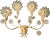 Mid-Century Modern Hollywood Regency Gold-Plated Brass Wall Lamps with Swarovski Crystals from Ernst Palme Palwa, 1960s, Set of 3 For Sale - Image 4 of 18