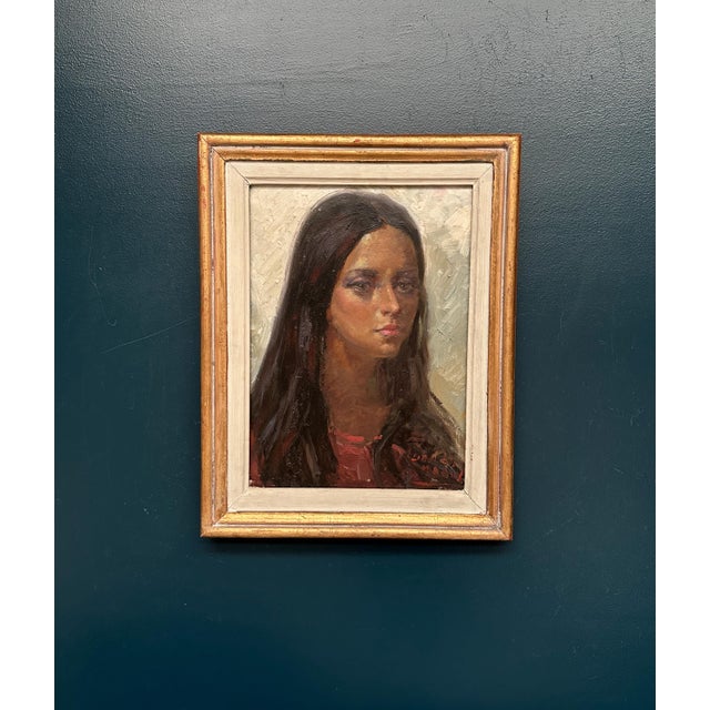 Meriv, Portrait, 1960s, Oil on Canvas, Framed For Sale - Image 17 of 18