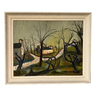 André Derain, Fauvist Rural Landscape, 1950s, Oil on Canvas For Sale