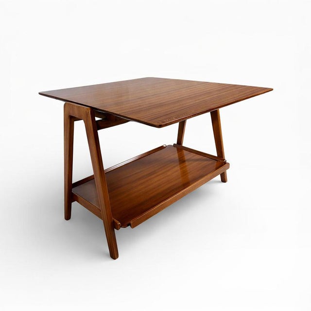 Brown Mid-Century Walnut Drinks Trolley from Remploy For Sale - Image 8 of 8