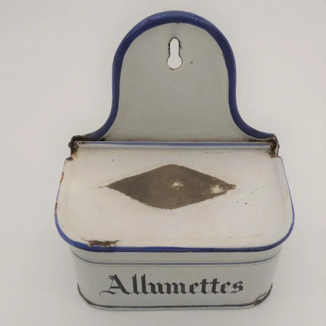 Enamelled Matches Container, France 1900s For Sale - Image 3 of 7