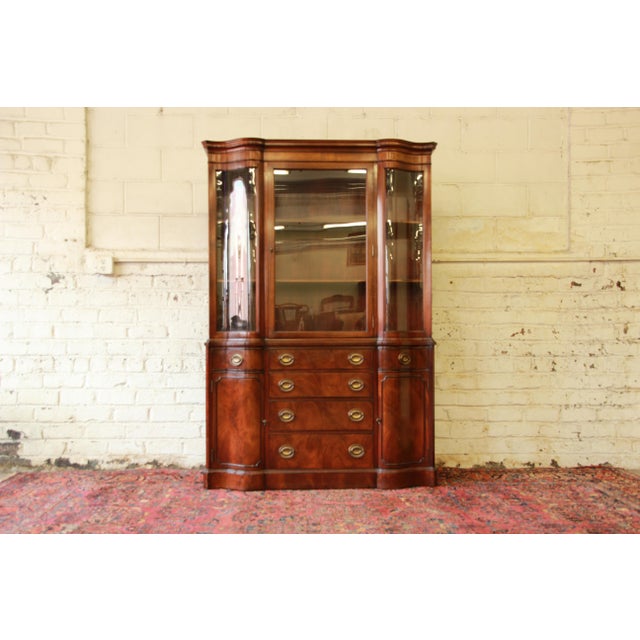 Vintage Drexel Mahogany Curved Glass China Chairish