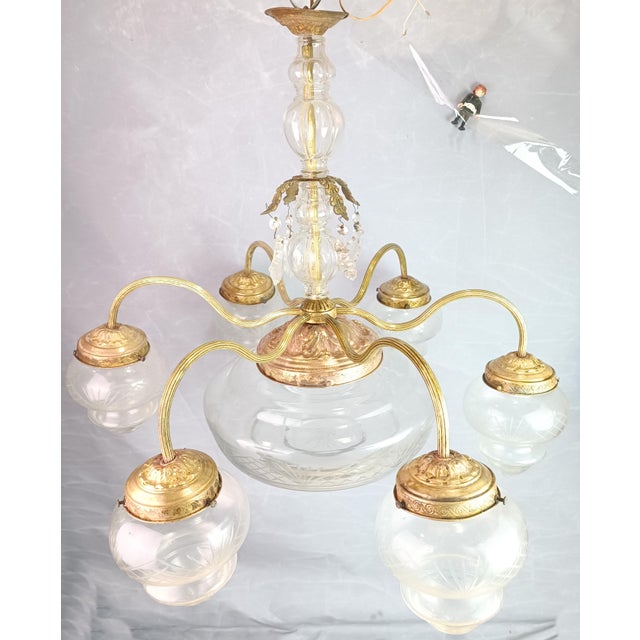Art Deco Ceiling Lamp, 1930s, in Very Good conditions. Designed 1920 to 1949 Up to 250V (Europe/UK Standard).The wiring of...