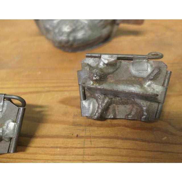 1910s Chicken, Dog, Cat and Toque Blanche Chocolate Molds, 1910, Set of 4 For Sale - Image 5 of 8