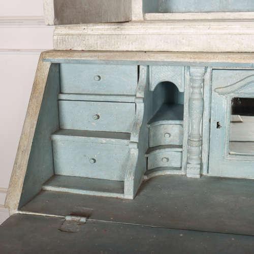 Danish Painted Secretaire Bookcase For Sale - Image 12 of 16