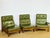Vintage Scandinavian Modular Sofa in Green Leather and Oak, 1960s, Set of 3 For Sale - Image 6 of 18