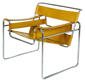Cognac B3 Chair in Leather and Metal by Marcel Breuer, 1990s