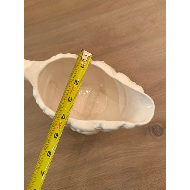 White Vintage White Ceramic Gravy Boat Fruit Design For Sale - Image 8 of 9