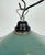 Mid-Century Modern Industrial Petrol Enamel Factory Pendant Lamp, 1960s For Sale - Image 3 of 16