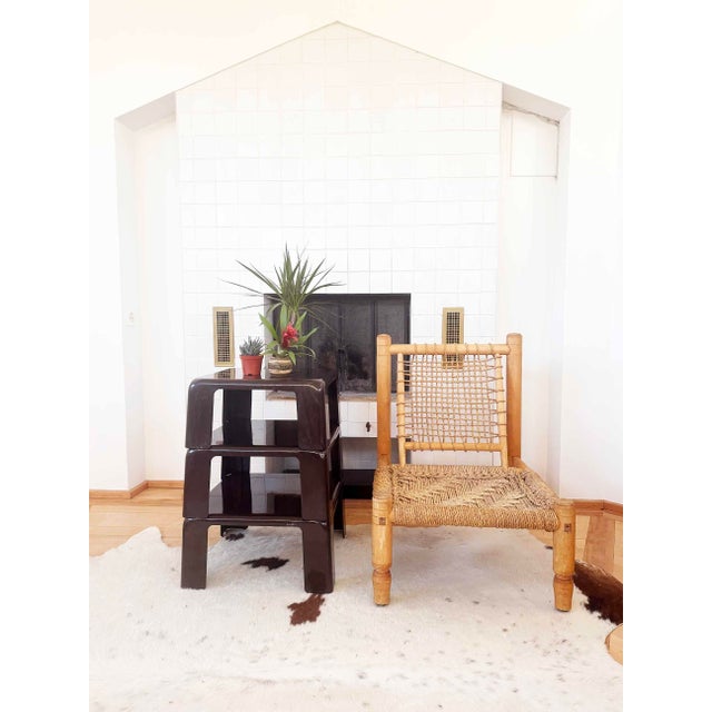 Rustic Brutalist Modern Armchair Attributed to Adrien Audoux & Frida Minet, France 1950 For Sale - Image 10 of 12