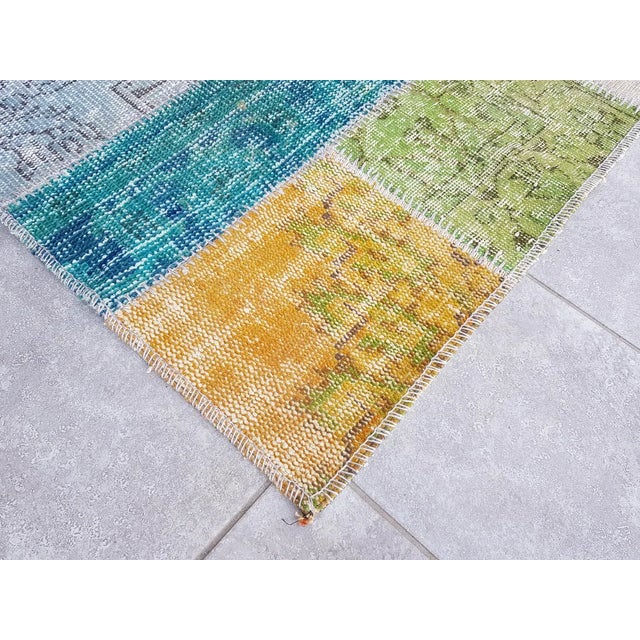 Oushak Vintage Wool Carpet For Sale - Image 6 of 10