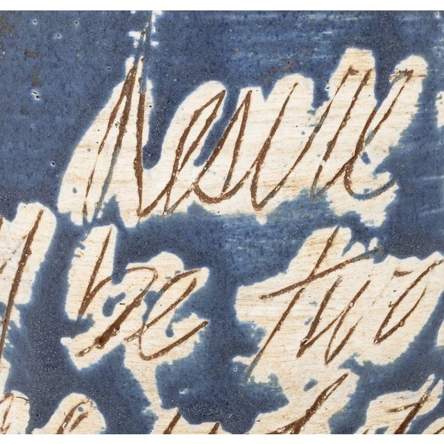 Late 20th Century Signed "Desire These Days My Dear..." Pottery Vase For Sale - Image 5 of 7