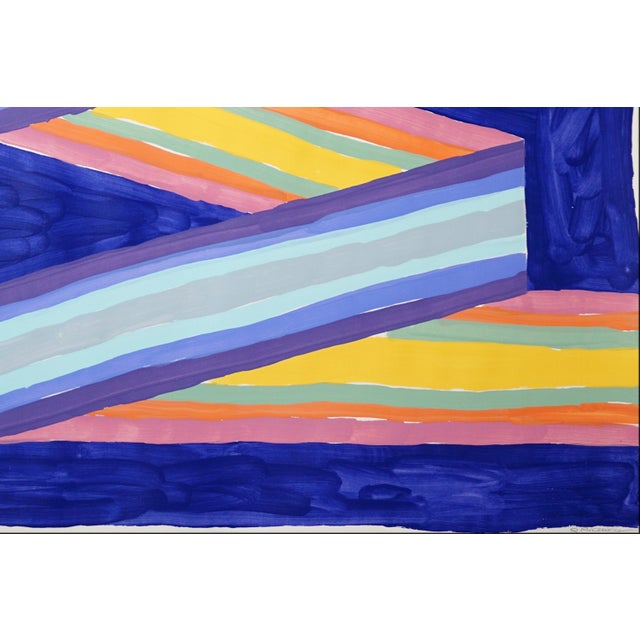 Paint 2026, Color Field Geometric Diptych Painting, Rainbow Banner, Acrylic Paint on Watercolor Paper by Ryan Rivadeneyra For Sale - Image 7 of 10
