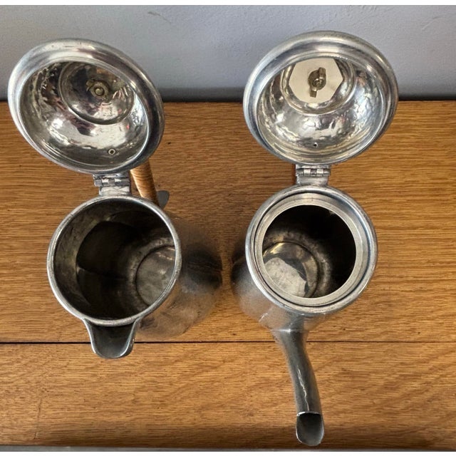 Anitque English Tudric Pewter Ware Tea Service Set for Liberty and Co For Sale - Image 9 of 12