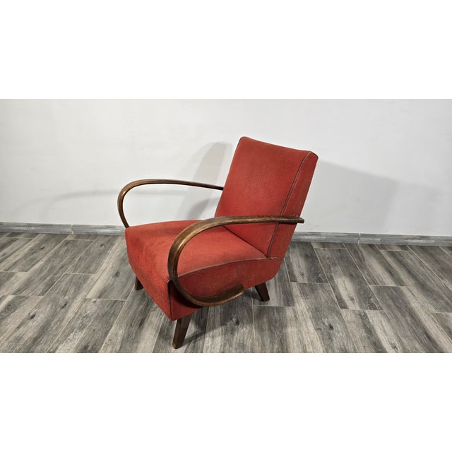 Art Deco Lounge Chair by Jindrich Halabala For Sale - Image 9 of 9