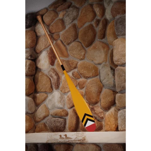 Sanborn Canoe Company Dalles Des Morts Hand Painted Canoe Paddle (New/ Old Stock) For Sale - Image 4 of 5