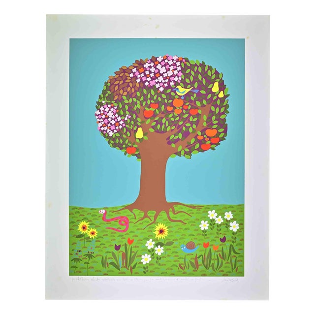 Marta Fabbri, Tree, Lithograph, 1990s For Sale