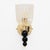 A pair of refined Murano glass wall lamps with gold dust inclusions, made in Italy. The diffuser is made of vertically...