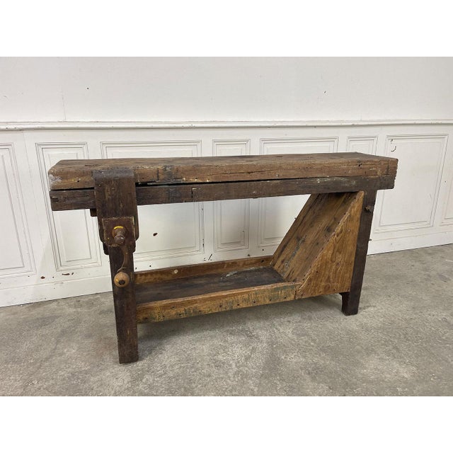 1920s Workbench in Oak, 1920s For Sale - Image 5 of 10