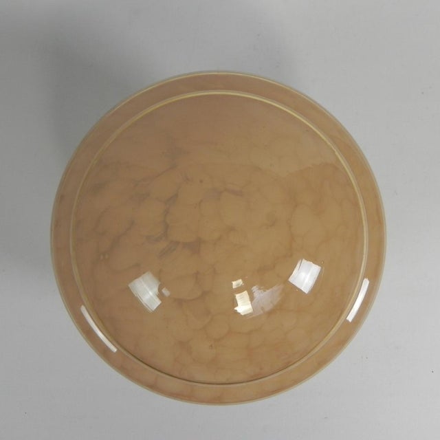 Art Deco Ceiling Lamp with Cloudy Pink Globe, 1930s For Sale - Image 4 of 8