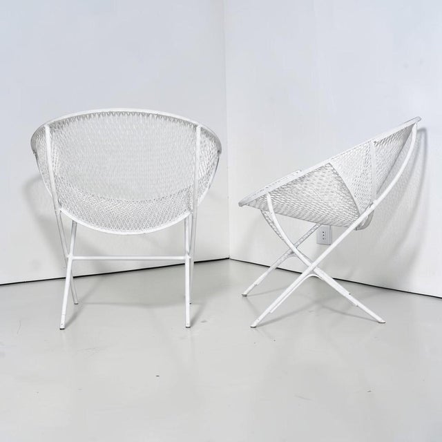 Salterini 1950s Orange Slice Patio Chairs Maurizio Tempestini for Salterini - a Pair, Attributed For Sale - Image 4 of 8