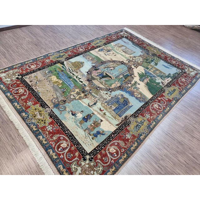 Middle Eastern Hand-Knotted Rug For Sale - Image 4 of 10
