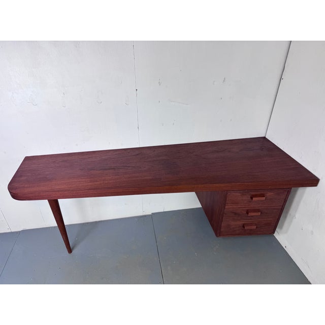 Mid-Century Modernist Danish Teak Desk by George Nakashima, 1950s For Sale - Image 13 of 15