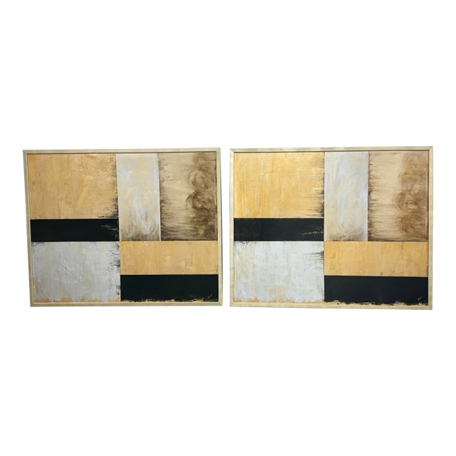 Soyeon for Z Gallerie “Flatiron” Abstract Canvas Artwork For Sale