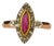 Gold Ring with Ruby For Sale